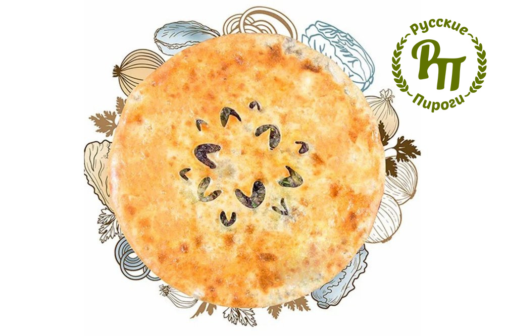 Пирог с капустой и орехом