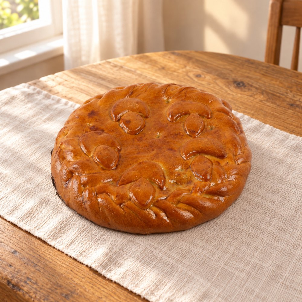 Пирог с картофелем и грибами, 1 шт.