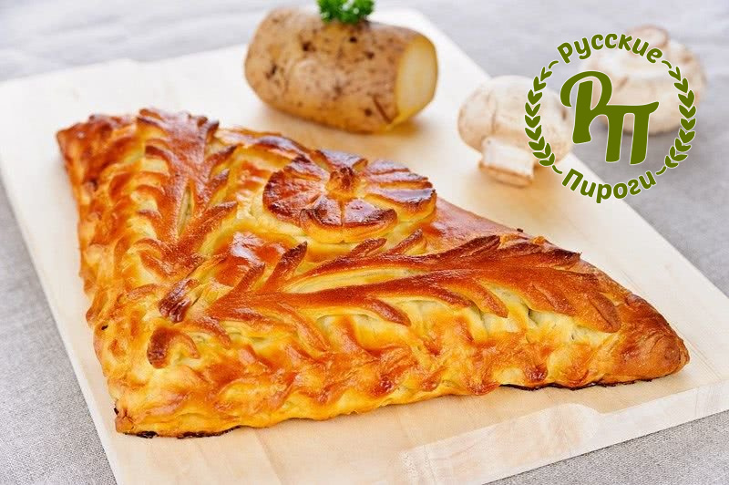 Пирог с картофелем и грибами