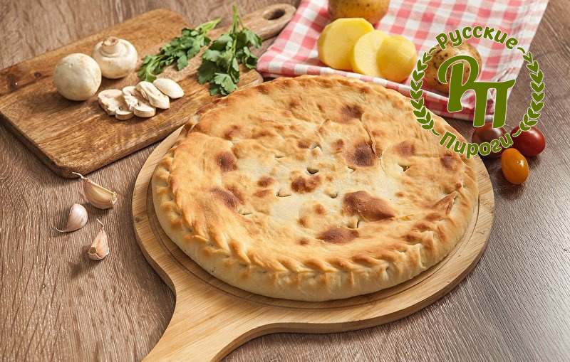 Пирог с картофелем и грибами