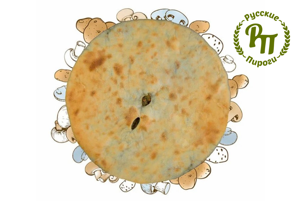 Пирог с картофелем и грибами