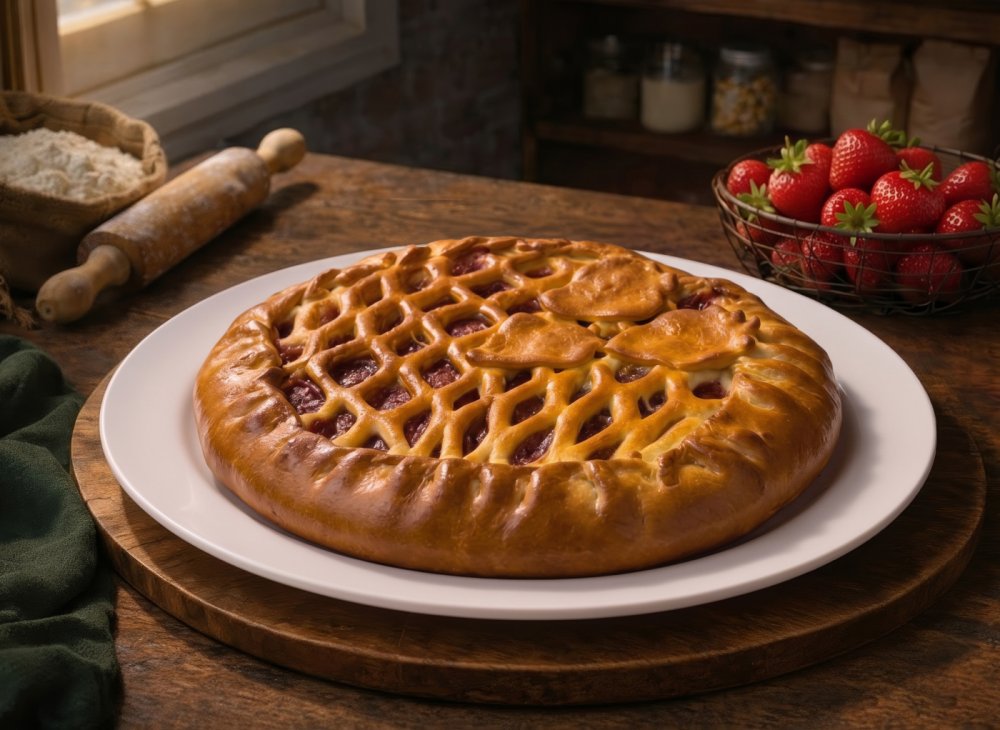 Пирог с клубникой
