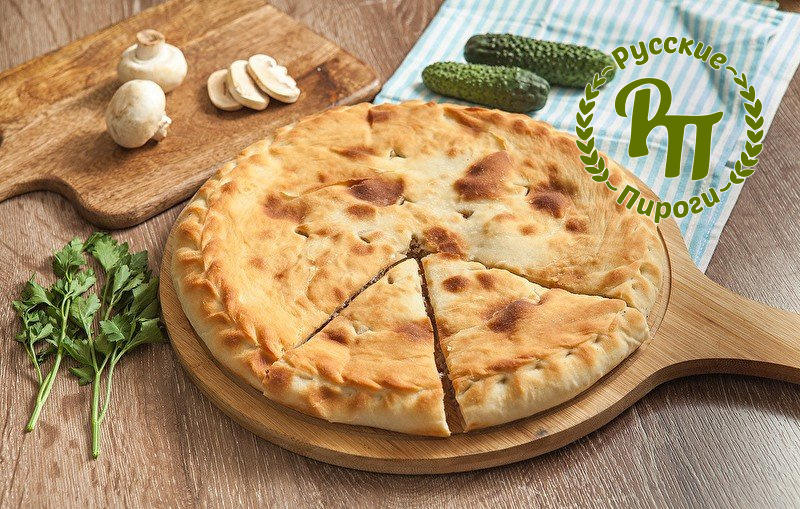 Пирог с курицей и грибами
