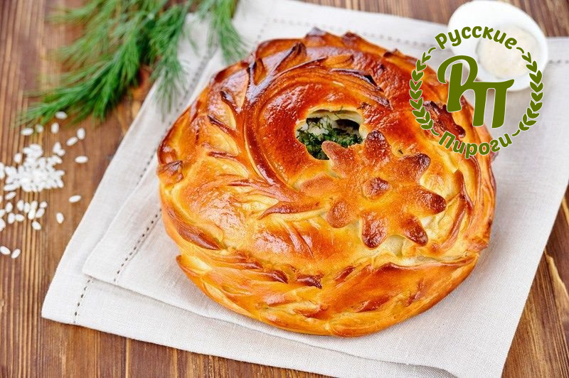 Пирог с курицей и рисом