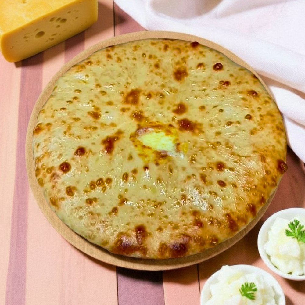Пирог с курицей, сыром и грибами
