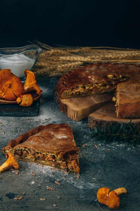 Пирог с лисичками (сезонный)