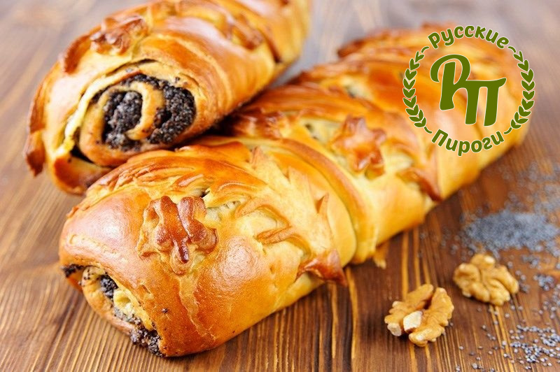 Пирог с маком и грецким орехом