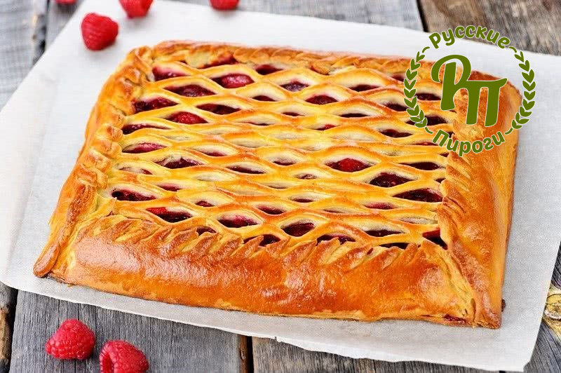 Пирог с малиной