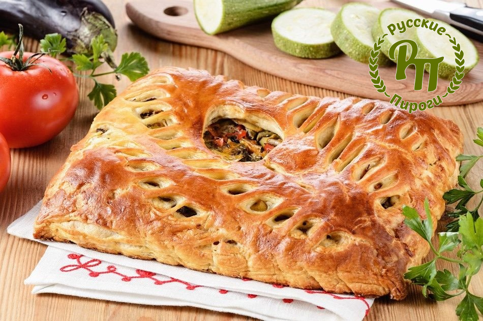 Пирог с овощами на гриле