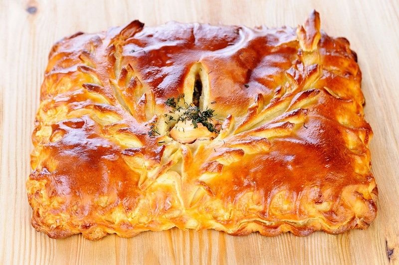 Пирог с сёмгой