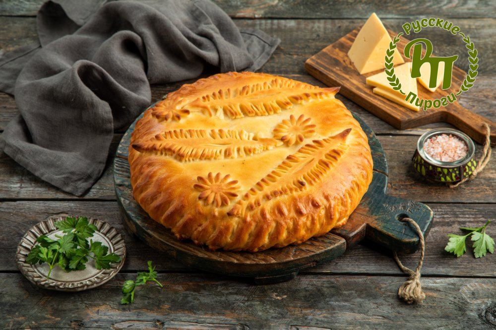 Пирог с сыром и зеленью