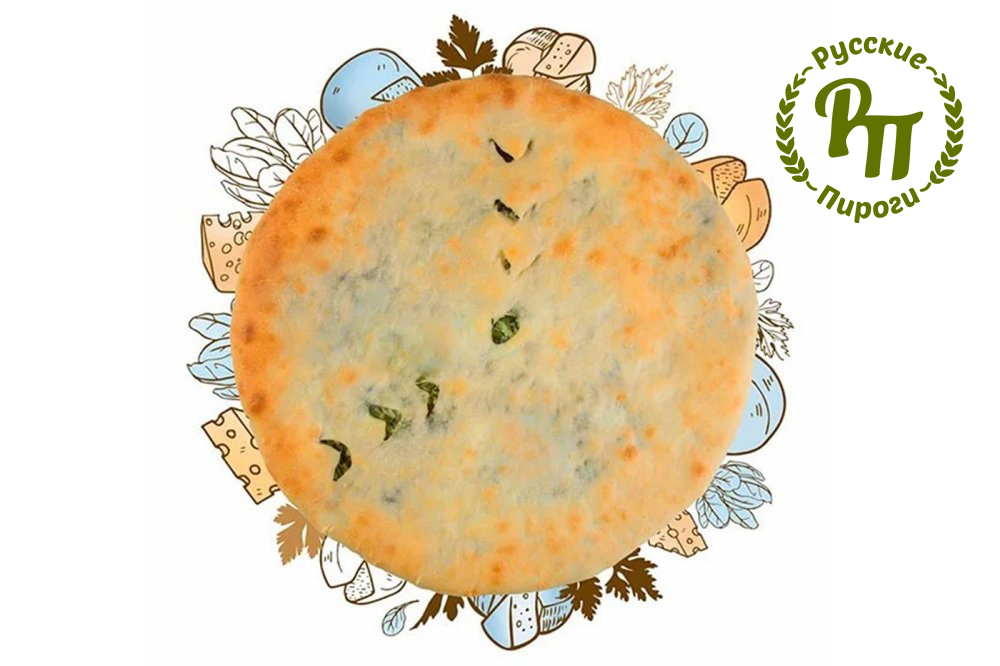 Пирог с сыром и зеленью