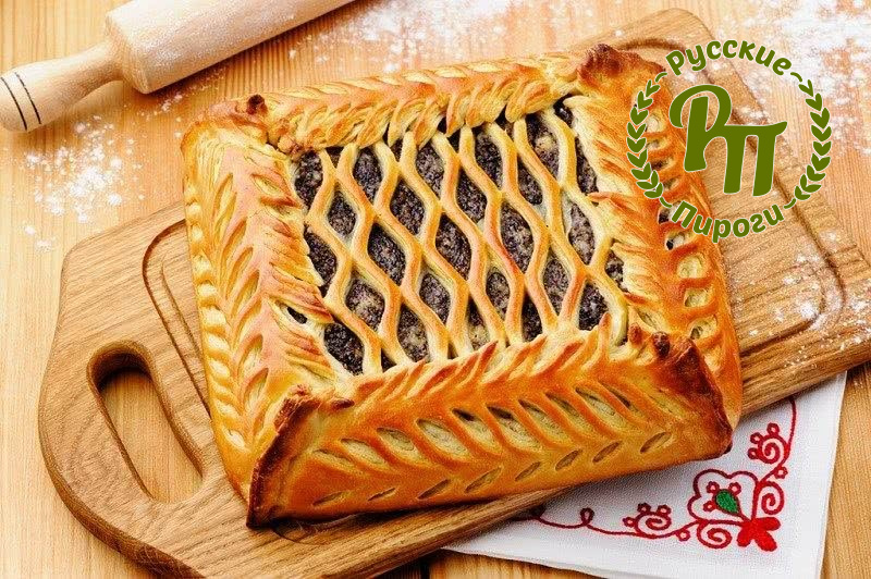 Пирог с творогом и маком