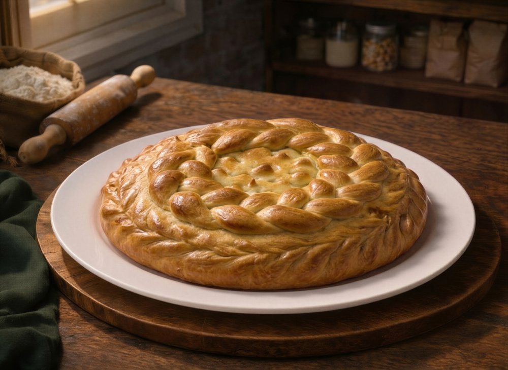 Пирог с ветчиной и сыром, 1 шт.