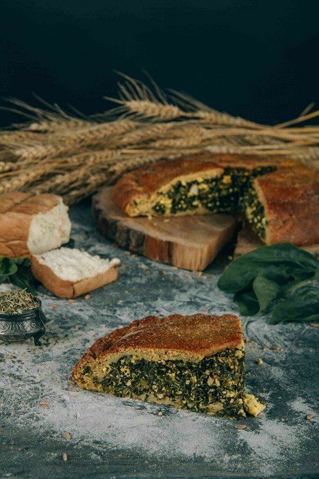 Пирог со шпинатом и сыром тофу