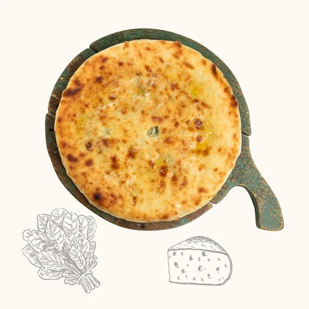 Пирог сытный со шпинатом и сыром