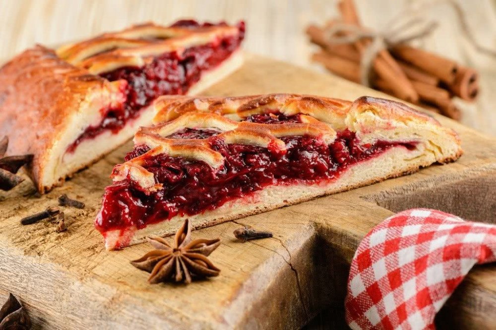 Пирог вишневый глинтвейн