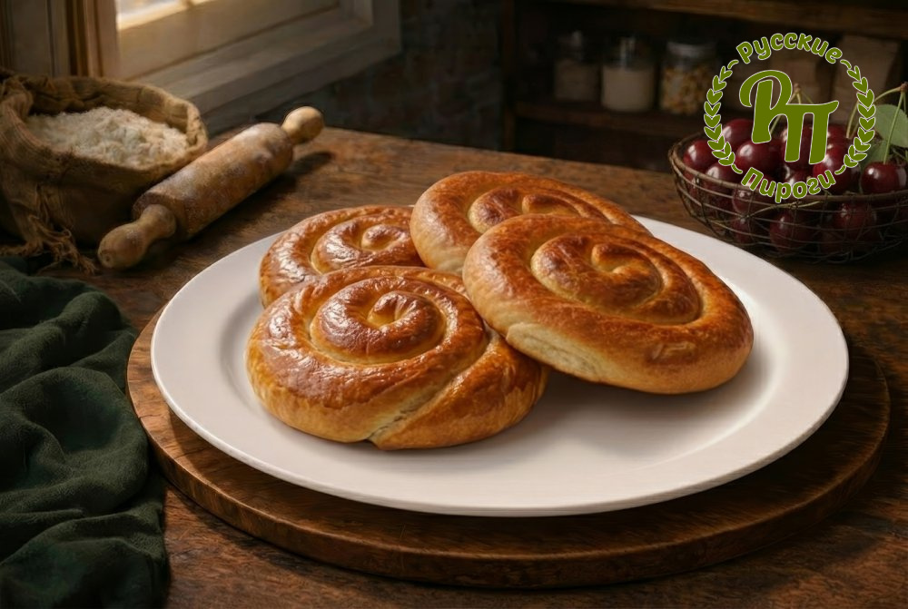 Пироги молдавские с вишней 4шт