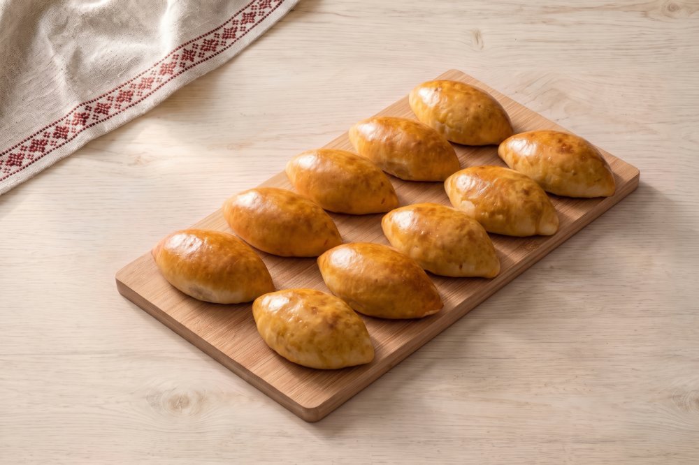 Пирожки с капустой и яйцом, 10 шт.