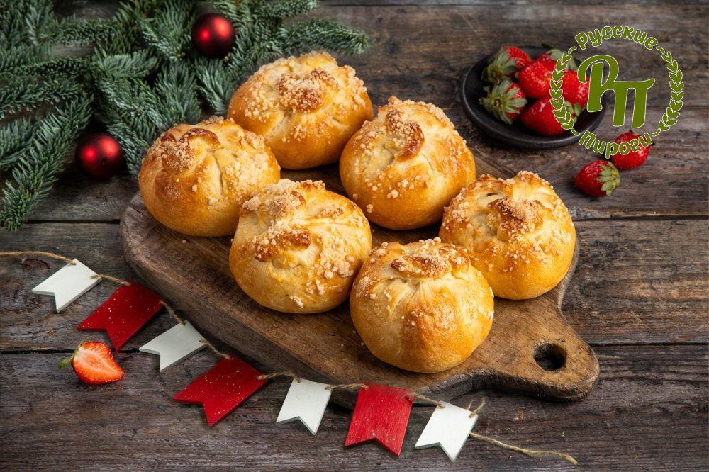 Пирожки с клубникой 6шт