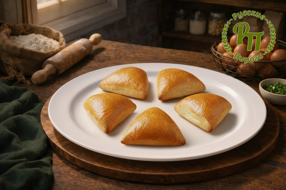 Пирожки с луком зелёным и яйцом 5 шт