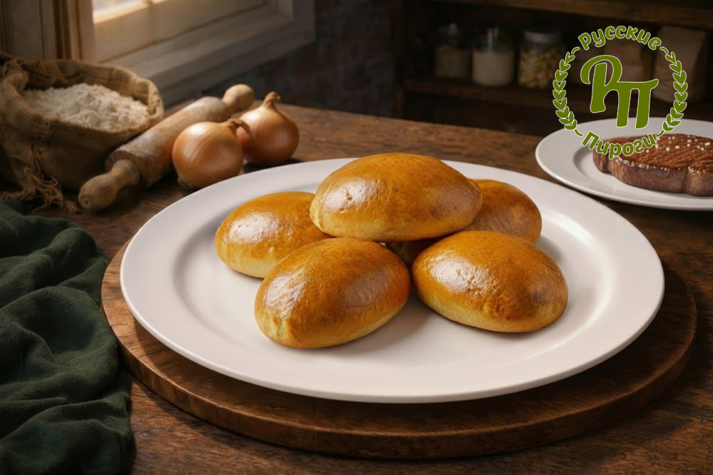 Пирожки с мясом и луком 5 шт