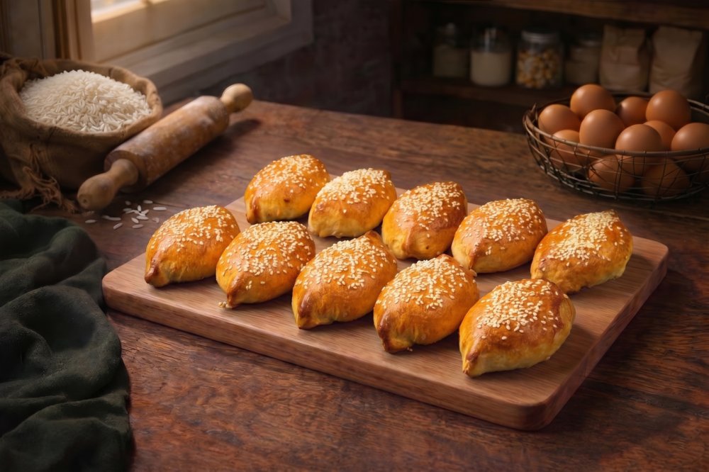 Пирожки с рисом и яйцом 400гр