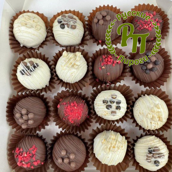 Пирожное «Картошка в белом и молочном шоколаде»