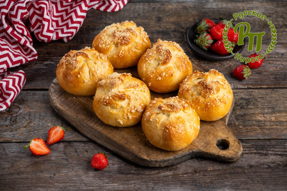 Пирожки с клубникой 6шт
