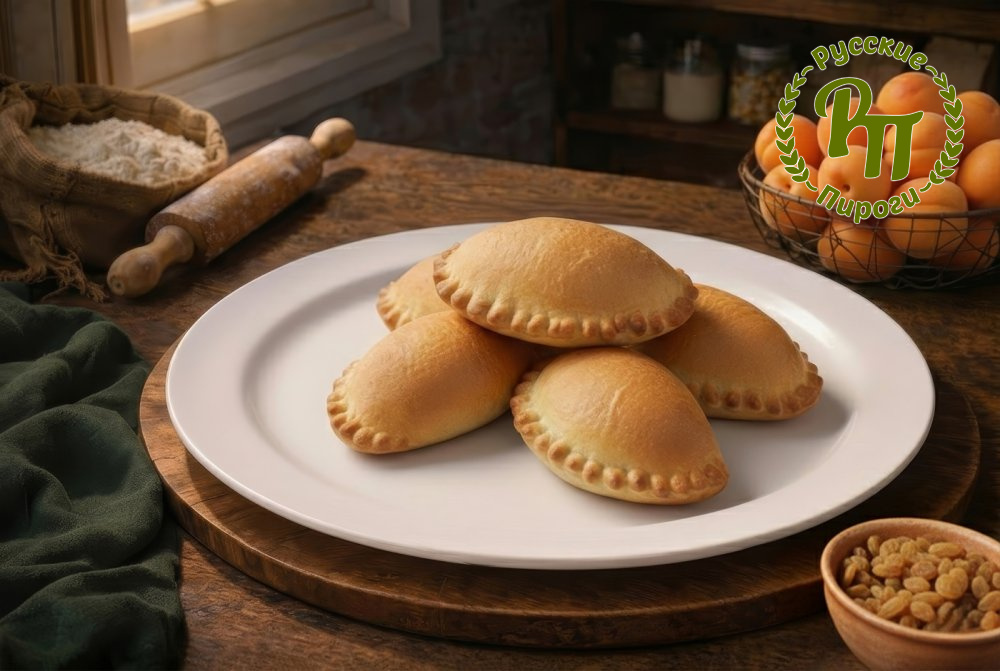 Постные пирожки с абрикосом и изюмом 5 шт