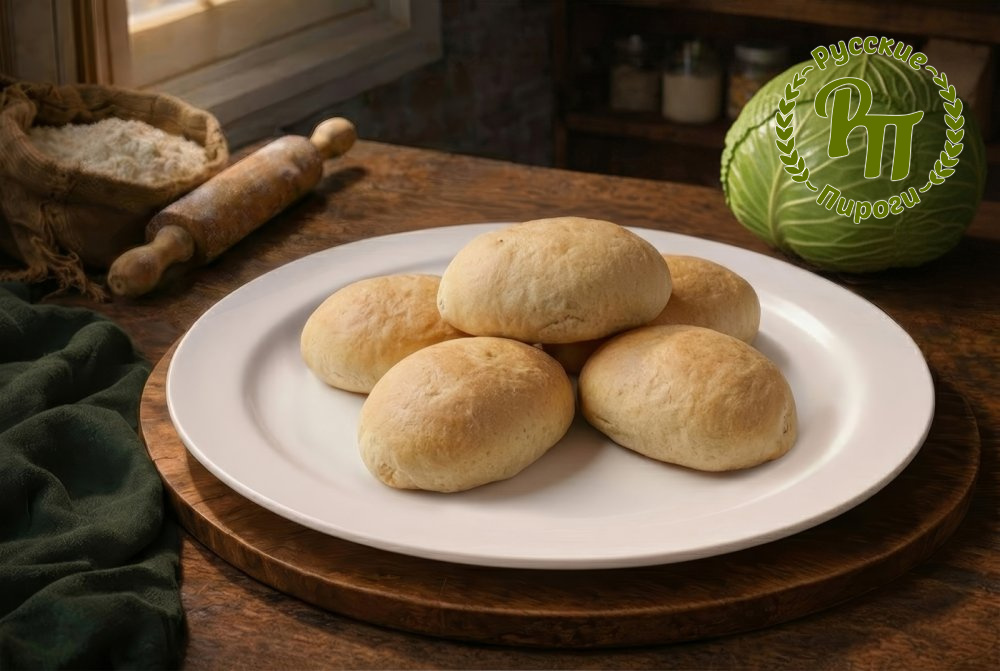 Постные пирожки с капустой 5 шт