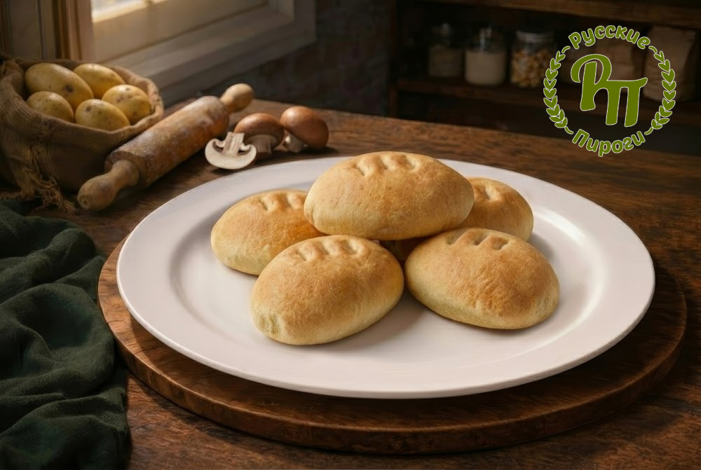 Постные пирожки с картофелем и и грибами 5 шт