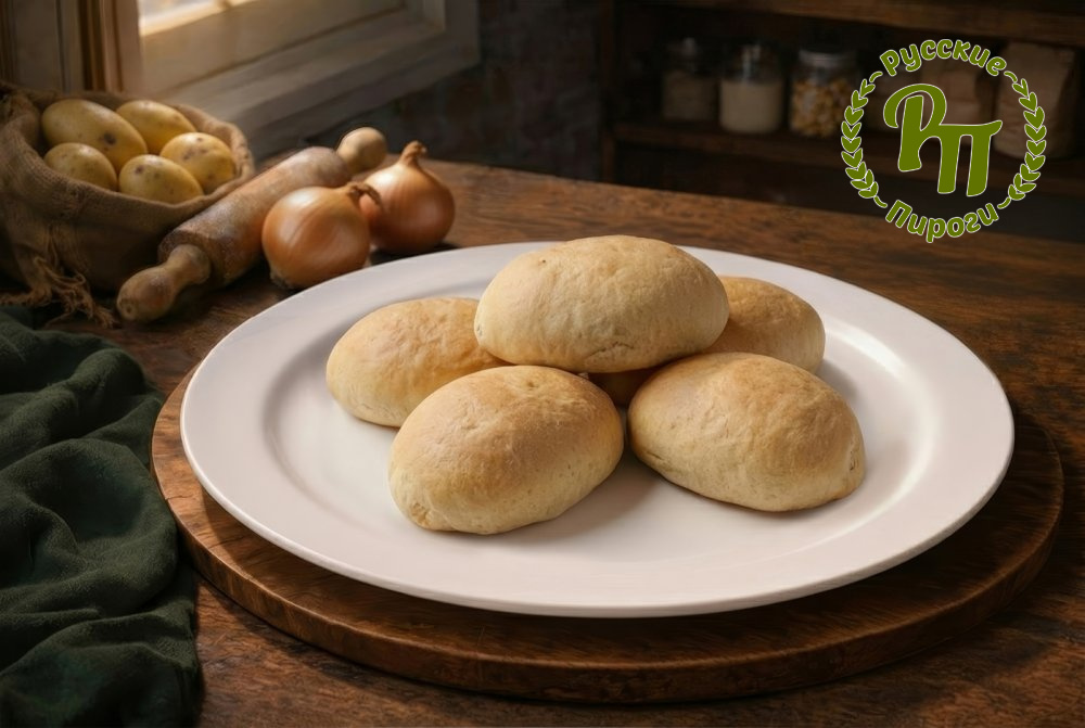 Постные пирожки с картофелем и луком 5 шт