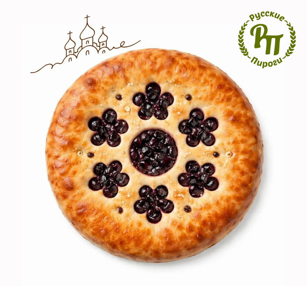 Постный пирог с черной смородиной