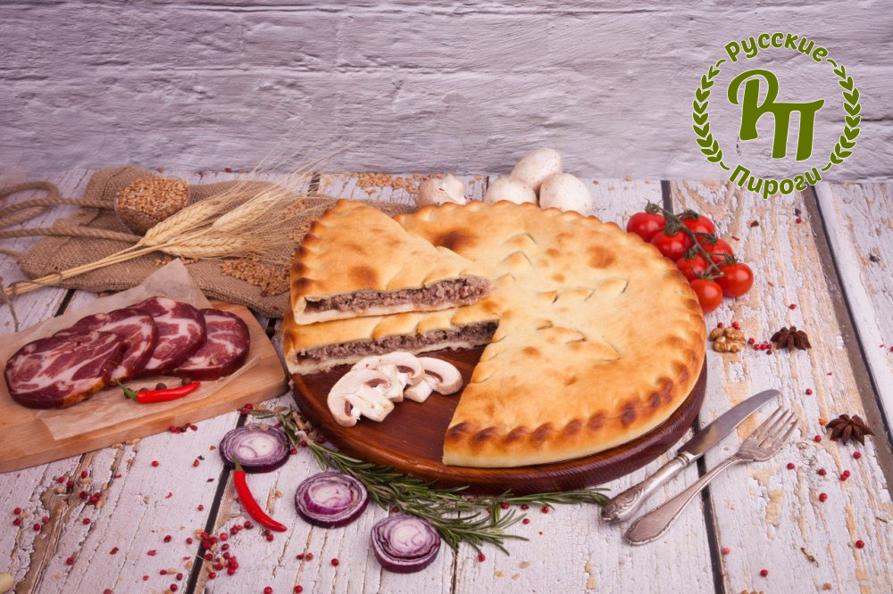 Постный пирог с капустой и грибами