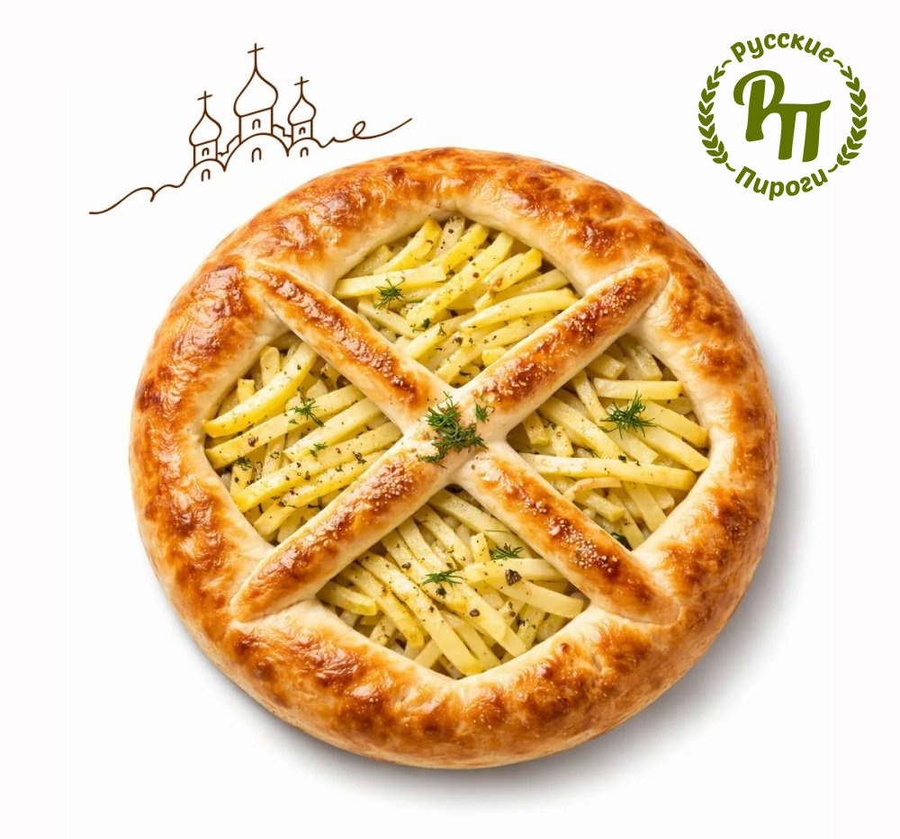 Постный пирог с картофелем