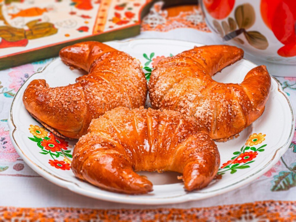 Рогалики с яблочным повидлом 10 шт