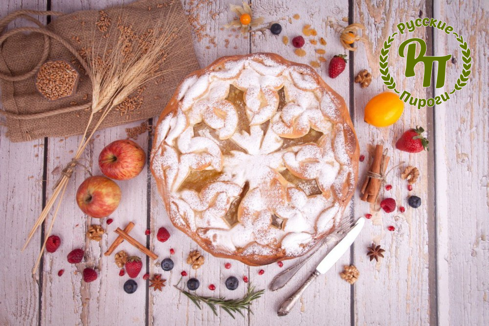 Сдобный пирог с яблоком
