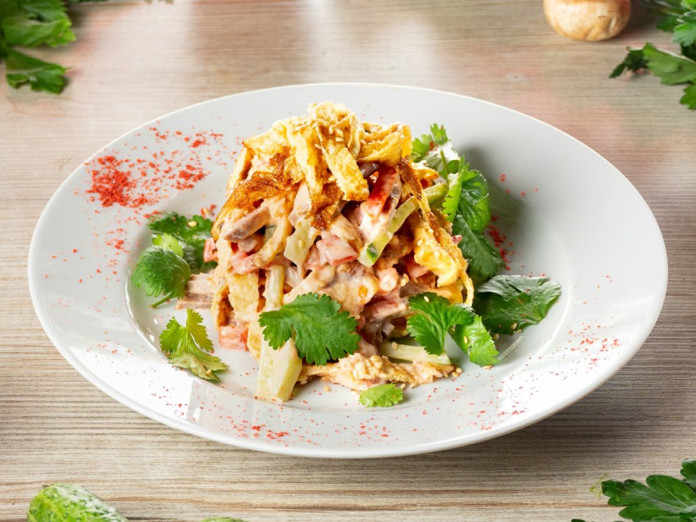 Салат с языком