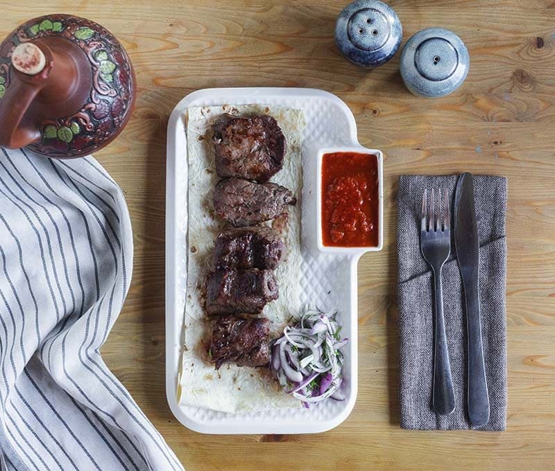 Шашлык из говяжей вырезки