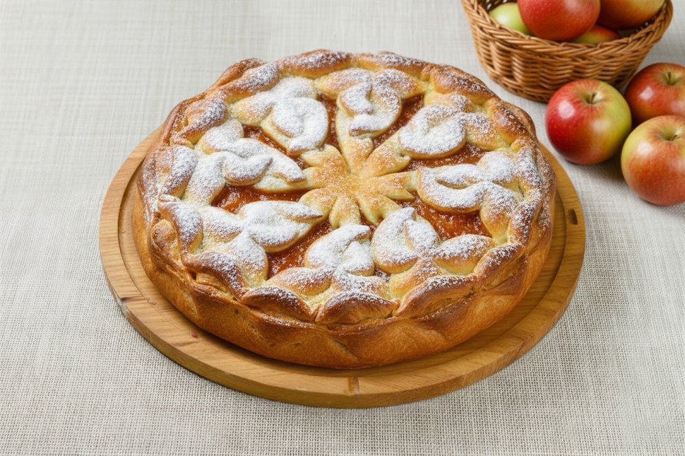 Сдобный пирог с яблоком