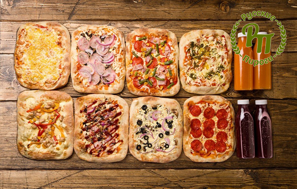 Сет Римские пиццы в офис 8 пицц + 2 литра морса на 7–9 человек