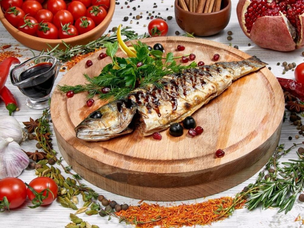 Сибас на мангале