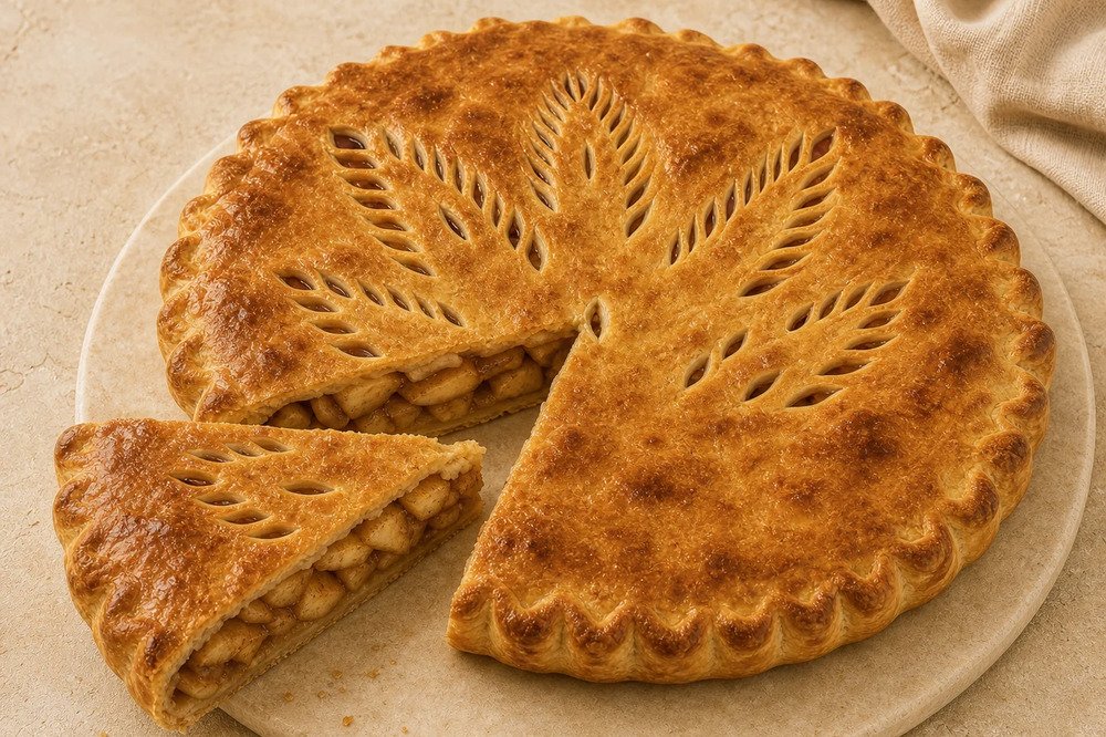 Сладкий пирог с яблоком и корицей, 1 шт.