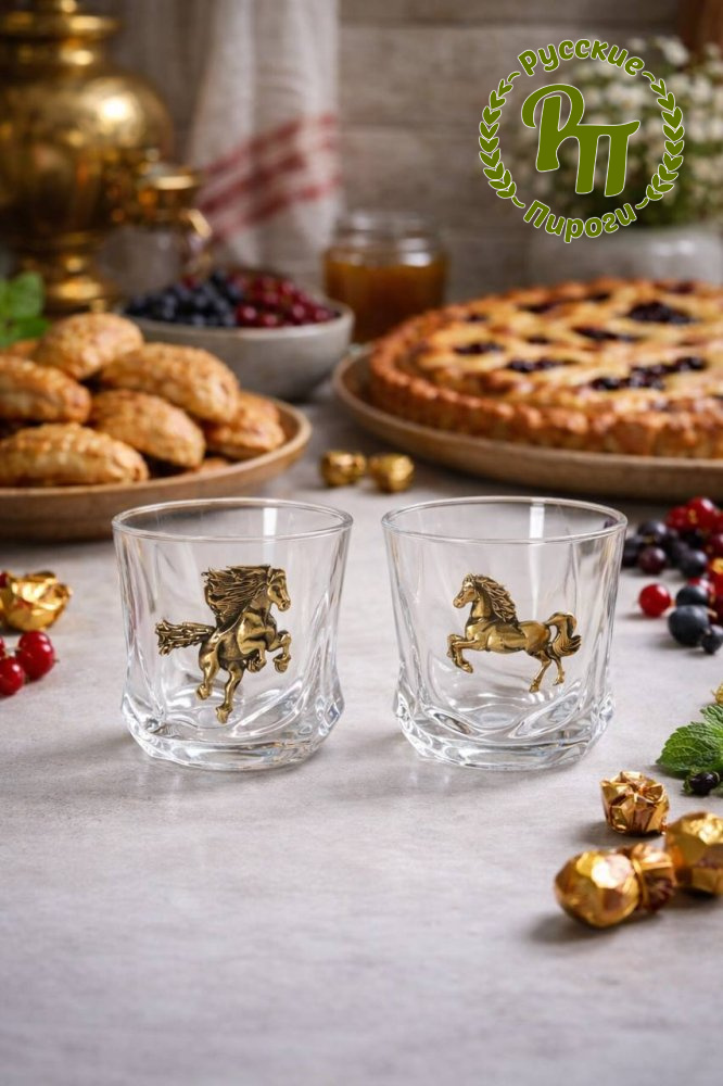 Стаканы для воды и сока "Огненный конь" 2 шт