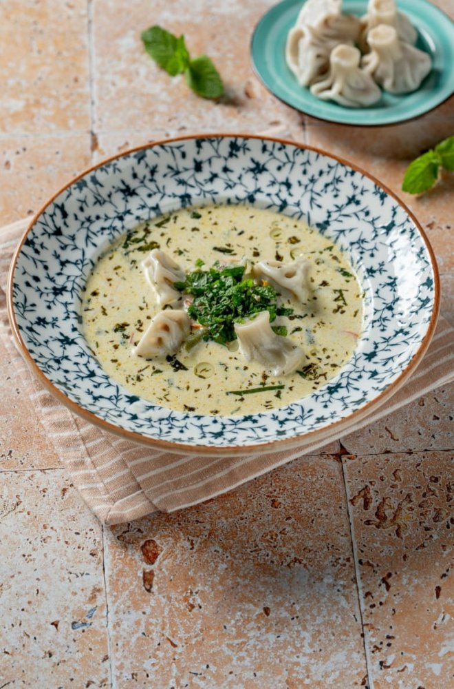 Суп сливочный с хинкали