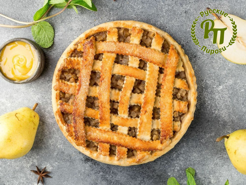 Тарт с пряной грушей и медом