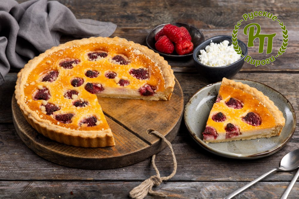 Тарт творожно-малиновый