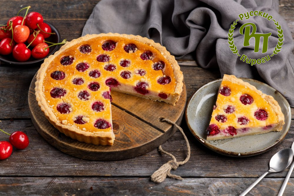 Тарт творожно-вишневый