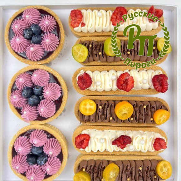 Тарталетка «Голубика, ваниль, карамель»